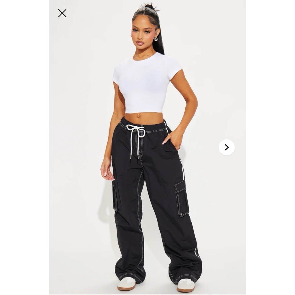 Black Windbreaker Track Pants